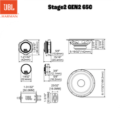 JBL Stage2 Gen2 65C 6,5" Komponentenset
