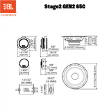 JBL Stage2 Gen2 65C 6,5" Komponentenset