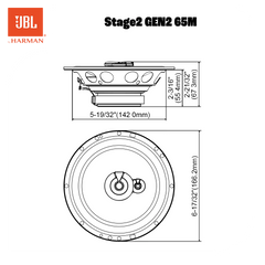 JBL Stage2 Gen2 65M 6,5" 3-Wege-Autolautsprecher