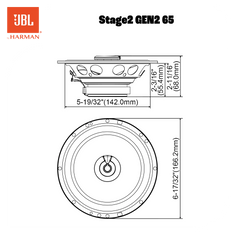 JBL Stage2 Gen2 65 6,5" Koaxial-Autolautsprecher
