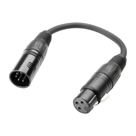 Adapterkabel DMX XLR männlich 5-polig auf XLR weiblich 3-polig