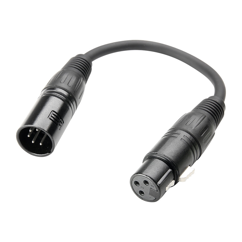 Adapterkabel DMX XLR männlich 5-polig auf XLR weiblich 3-polig