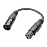 Adapterkabel DMX XLR männlich 5-polig auf XLR weiblich 3-polig