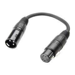 Adapterkabel DMX XLR männlich 3-polig auf XLR weiblich 5-polig