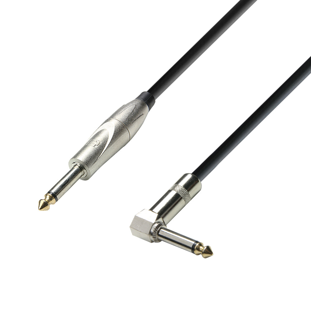 Instrument Kabel 6.3 mm Klinke mono zu 6.3 mm Winkelklinke mono