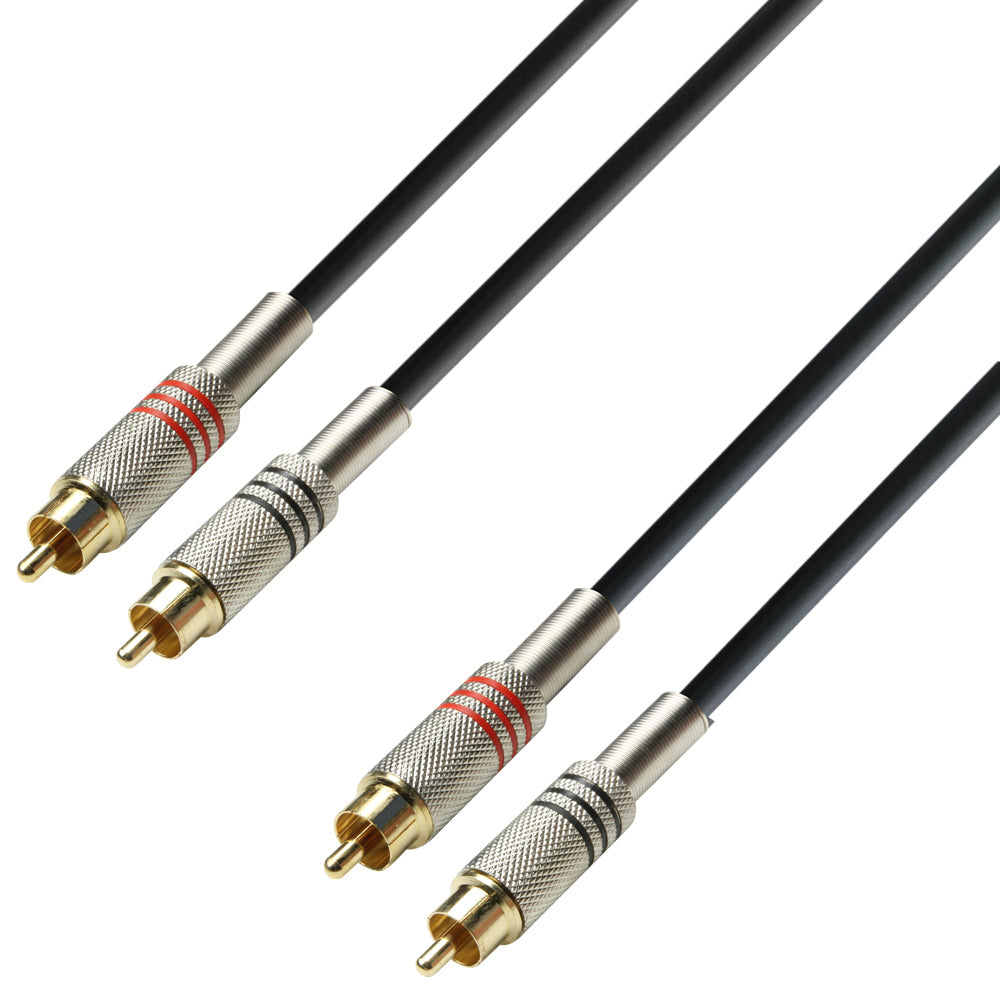 RCA Phono Kabel 2 x RCA männlich auf 2 x RCA männlich