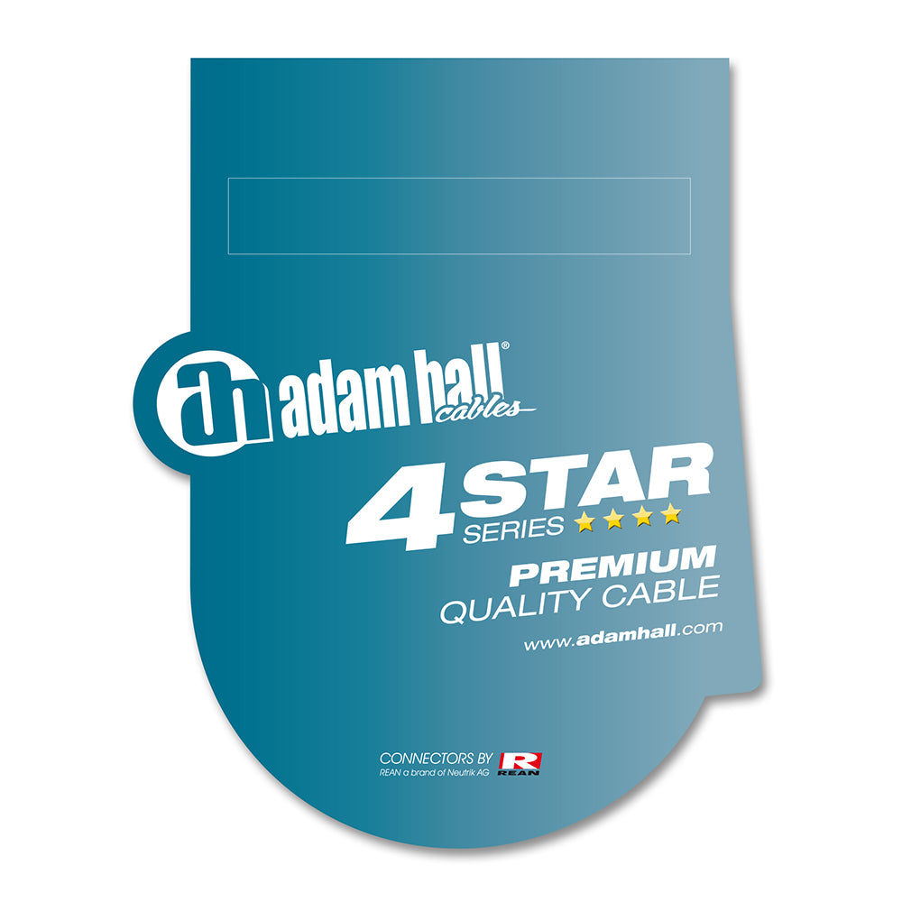 Adam Hall Cables 4 Star Serie - Instrumentenkabel REAN 6.3 mm Klinke mono auf 6.3 mm Klinke mono 3 m