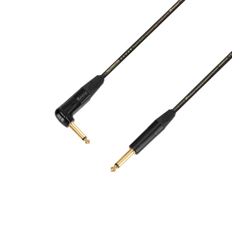 Adam Hall Cables 5 STAR IPR 0300 PALMER® KABEL - Instrumentenkabel | Palmer® & Neutrik® gewinkelte Klinkenstecker x Klinkenstecker TS | 3 m