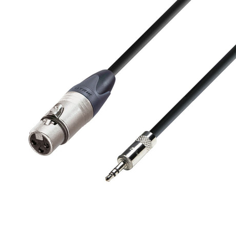 Adam Hall Cables 5 STAR MYF 0150 - Balanciertes Kabel | Neutrik® XLR weiblich x Rean® Miniklinke TRS | 1,5 m
