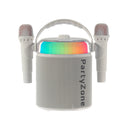 PartyZone Karaoke Set m. 2 Mikrofonen (Hvid)