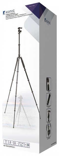Professionelles Kamera-/Videostativ m. Kugelkopf, 145 cm
