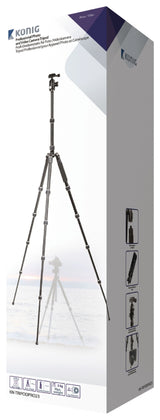Professional Kamera/Video Stativ Kugelkopf 145 cm Schwarz