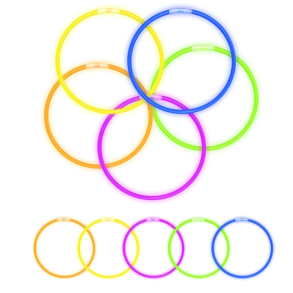 Knicklicht-Armbänder 100 Stk. (Einfarbig)