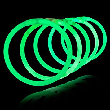 Knicklichter Armbänder 100 Stk. (Einfarbig)