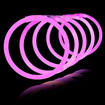 Leuchtarmband, eine Farbe, 100 Stück
