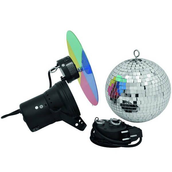 Eurolite Komplettes Spiegelkugel Set (30 cm)