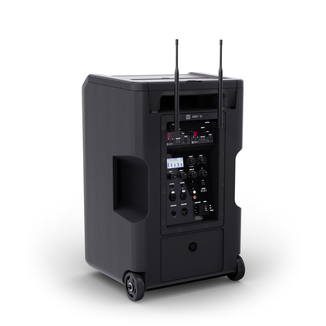 LD Systems ANNY® 10 BPH 2 B5 - 10" tragbares batteriebetriebenes Bluetooth® PA-System mit Mixer und 2x Headsetmikrofone (inkl. Bodypacks)