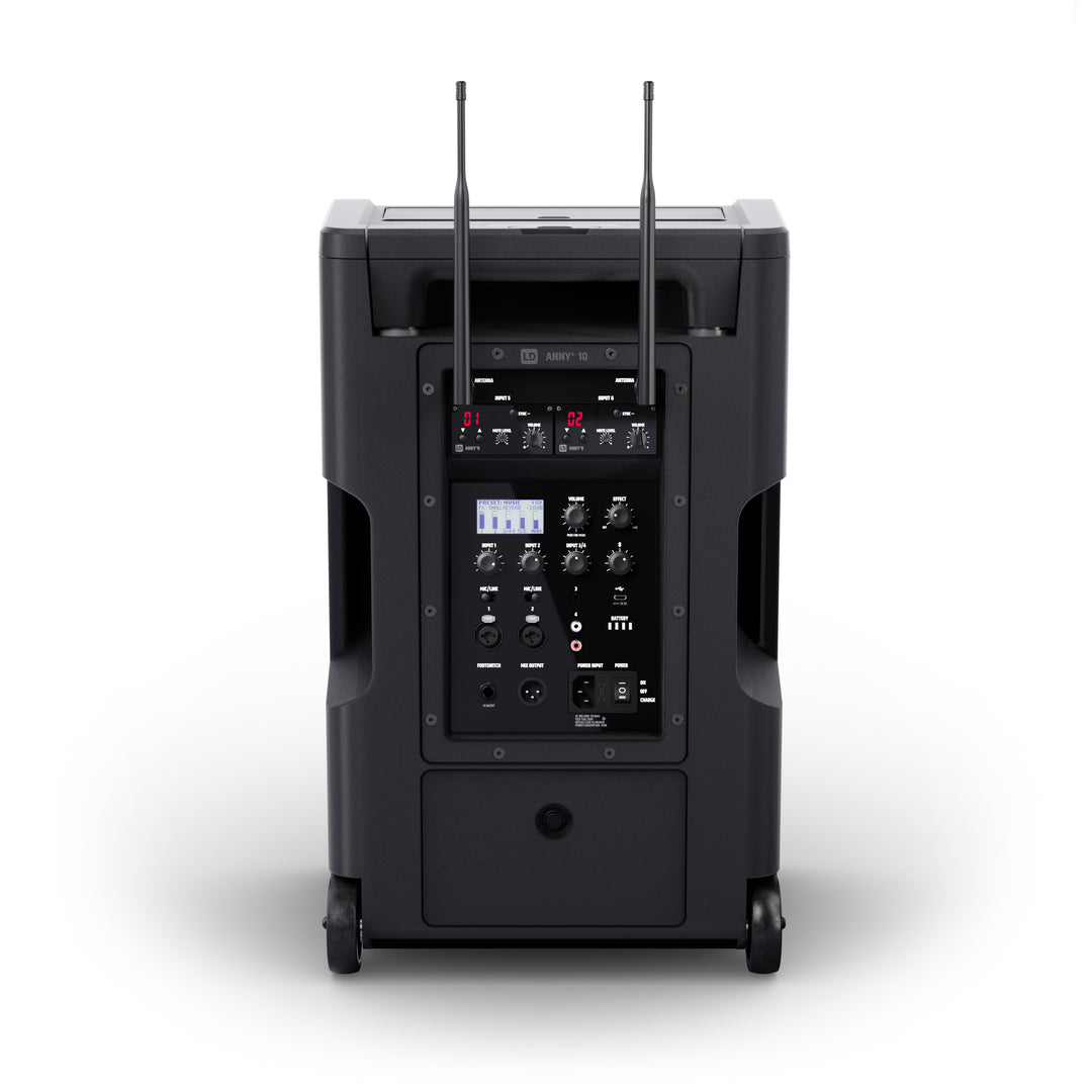 LD Systems ANNY® 10 BPH 2 B5 - 10" tragbares batteriebetriebenes Bluetooth® PA-System mit Mixer und 2x Headsetmikrofone (inkl. Bodypacks)