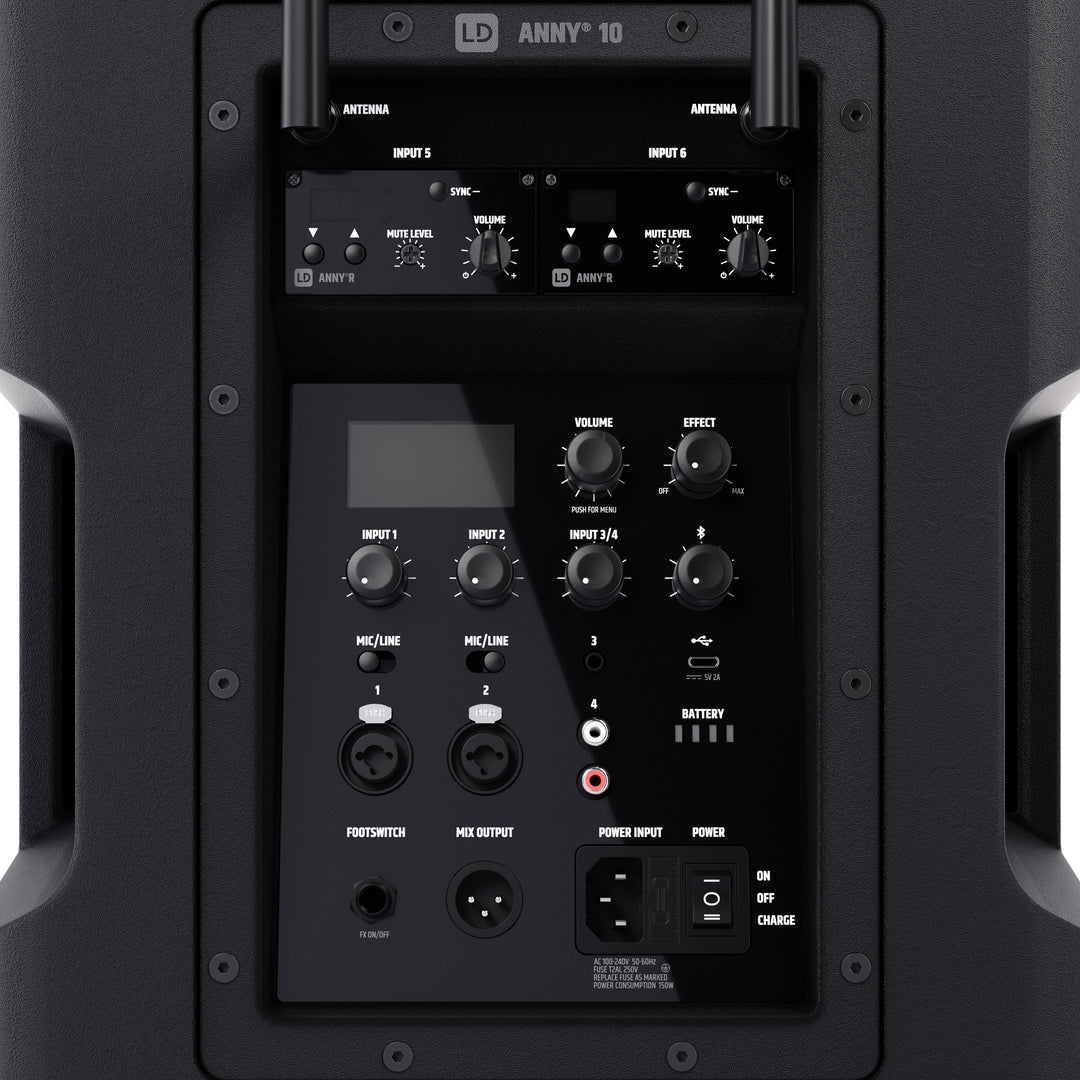 LD Systems ANNY® 10 BPH 2 B5 - 10" tragbares batteriebetriebenes Bluetooth® PA-System mit Mixer und 2x Headsetmikrofone (inkl. Bodypacks)
