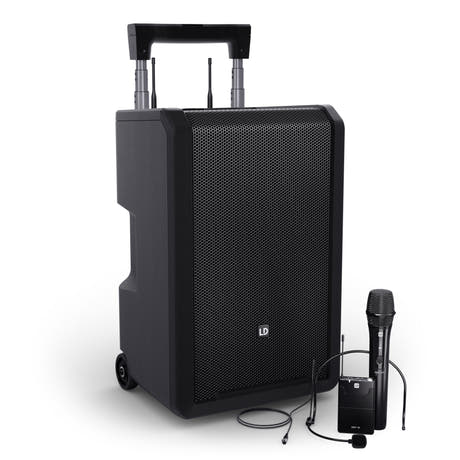 LD Systems ANNY® 10 HBH 2 B6 - 10" tragbares batteriebetriebenes Bluetooth® PA-System mit Mixer, 1x drahtloses Handmikrofon und 1x Headsetmikrofon (inkl. Bodypack)
