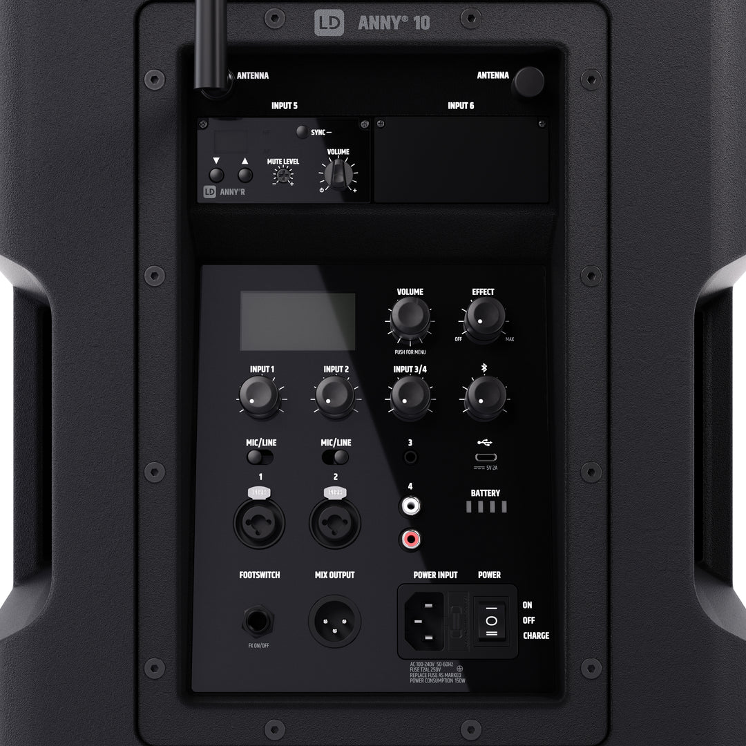 LD Systems ANNY® 10 HHD B5 - 10" tragbares batteriebetriebenes Bluetooth® PA-System mit Mixer und 1x drahtlosem Handmikrofon