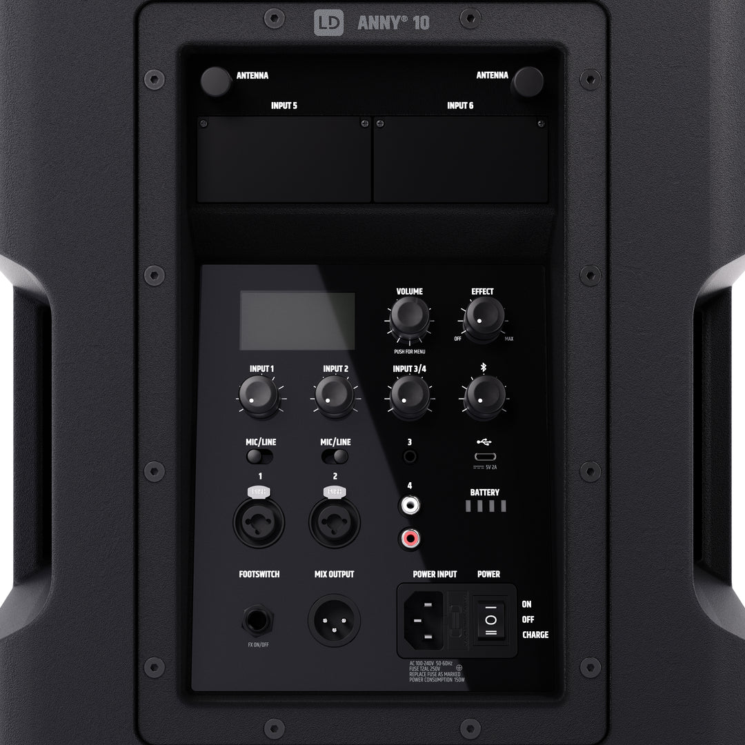 LD Systems ANNY® 10 - 10" tragbares batteriebetriebenes Bluetooth® PA-System mit Mixer