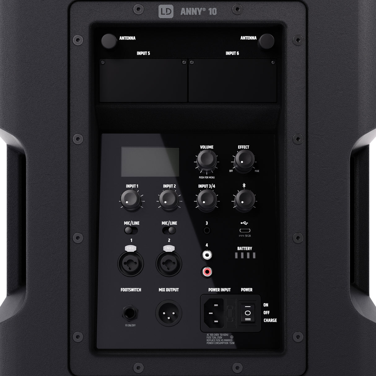 LD Systems ANNY® 10 - 10" tragbares batteriebetriebenes Bluetooth® PA-System mit Mixer