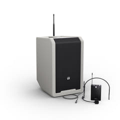 LD Systems ANNY® 8 BPH B5 G - Tragbarer batteriebetriebener Bluetooth® PA-Lautsprecher mit Mixer und 1x Headsetmikrofon (inkl. Bodypack), Urban Grey