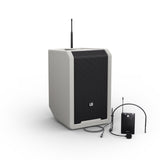 LD Systems ANNY® 8 BPH B5 G - Tragbarer batteriebetriebener Bluetooth® PA-Lautsprecher mit Mixer und 1x Headsetmikrofon (inkl. Bodypack), Urban Grey