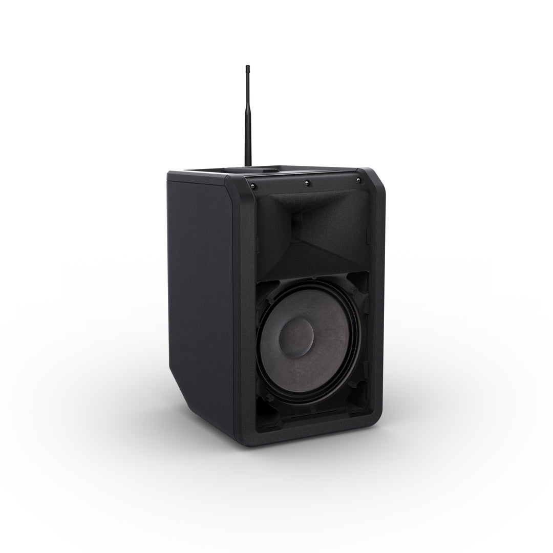 LD Systems ANNY® 8 BPH B5 - Tragbarer batteriebetriebener Bluetooth® PA-Lautsprecher mit Mixer und 1x Headset-Mikrofon (inkl. Bodypack), Stage Black