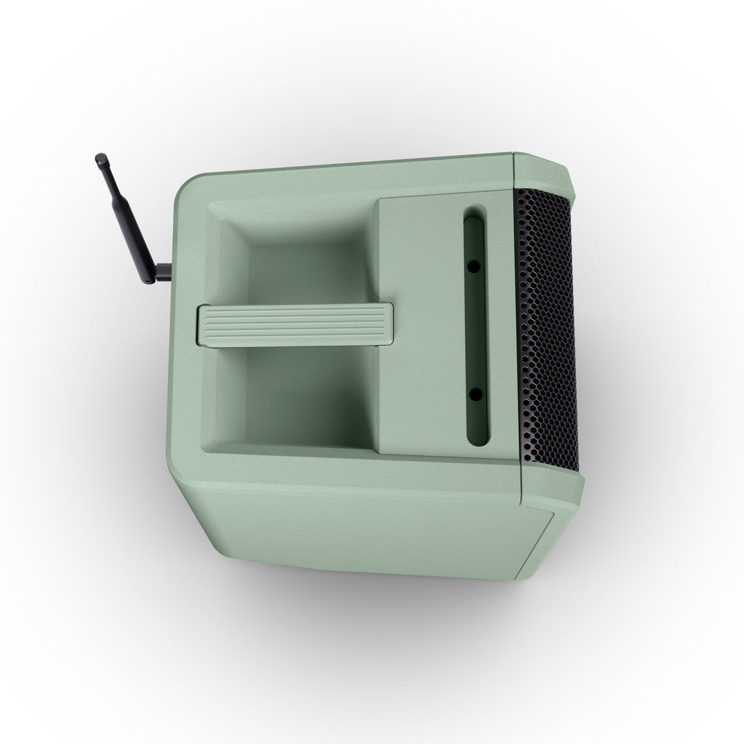 LD Systems ANNY® 8 BPH B6 GN - Tragbarer batteriebetriebener Bluetooth® PA-Lautsprecher mit Mixer und 1x headsetmikrofon (inkl. Bodypack), Adventure Green