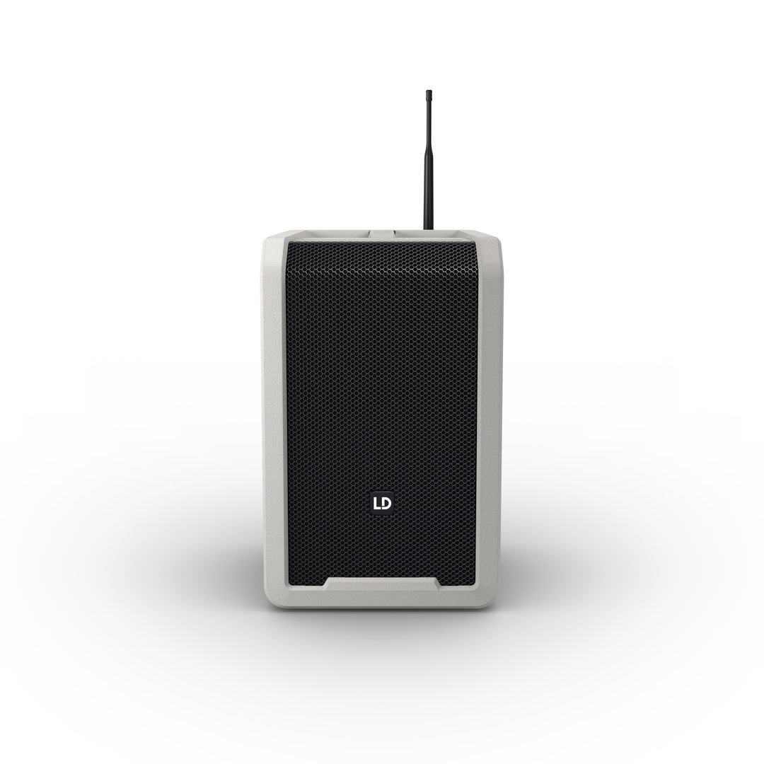 LD Systems ANNY® 8 BPH B6 G - Tragbarer batteriebetriebener Bluetooth® PA-Lautsprecher mit Mixer und 1x headsetmikrofon (inkl. Bodypack), Urban Grey