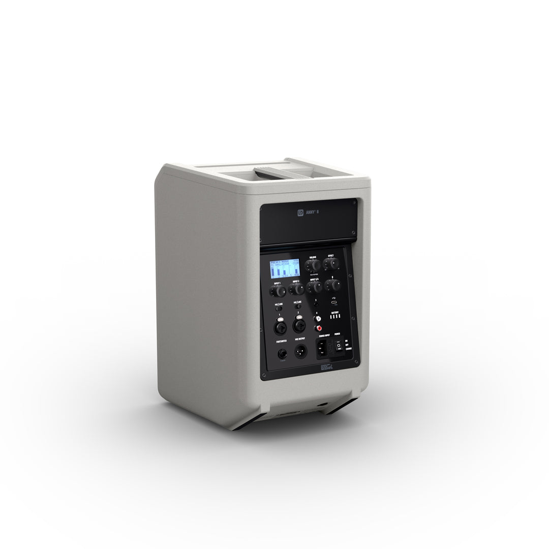LD Systems ANNY® 8 G - Tragbarer batteriebetriebener Bluetooth® PA-Lautsprecher mit Mixer, Urban Grey