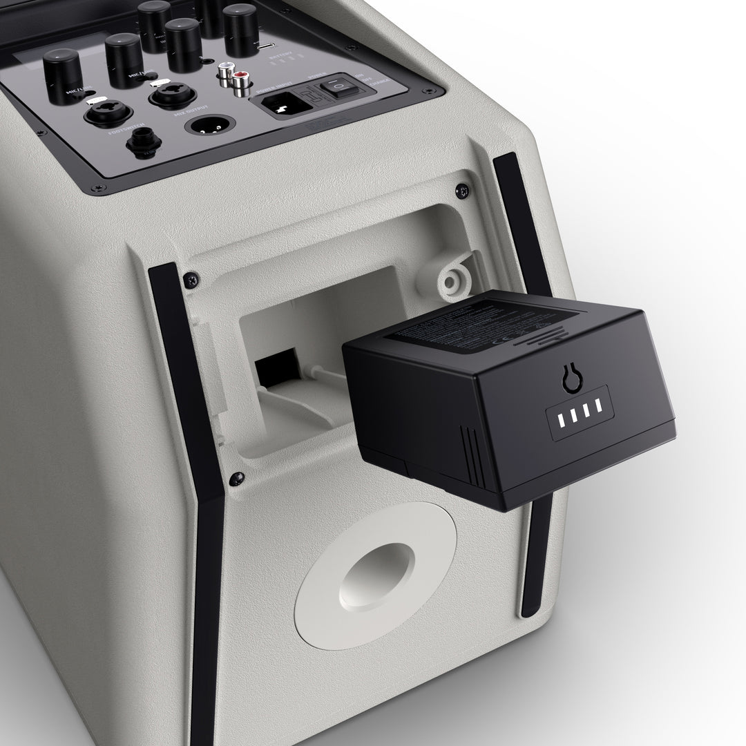 LD Systems ANNY® 8 G - Tragbarer batteriebetriebener Bluetooth® PA-Lautsprecher mit Mixer, Urban Grey