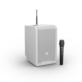 LD Systems ANNY® 8 HHD B5 W - Tragbarer batteriebetriebener Bluetooth® PA-Lautsprecher mit Mixer und 1x drahtlosem Handmikrofon, Reinweiß