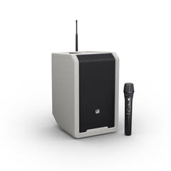 LD Systems ANNY® 8 HHD B6 G - Tragbarer batteriebetriebener Bluetooth® PA-Lautsprecher mit Mixer und 1x drahtlosem Handmikrofon, Urban Grey