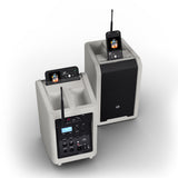 LD Systems ANNY® 8 HHD B6 G - Tragbarer batteriebetriebener Bluetooth® PA-Lautsprecher mit Mixer und 1x drahtlosem Handmikrofon, Urban Grey