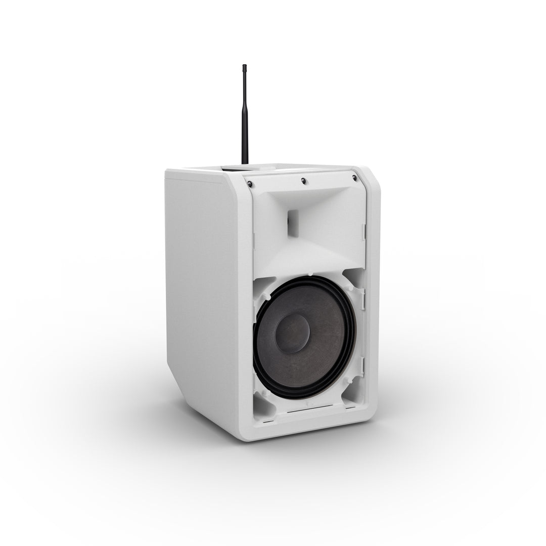 LD Systems ANNY® 8 HHD B6 W - Tragbarer batteriebetriebener Bluetooth® PA-Lautsprecher mit Mixer und 1x drahtlosem Handmikrofon, Reinweiß