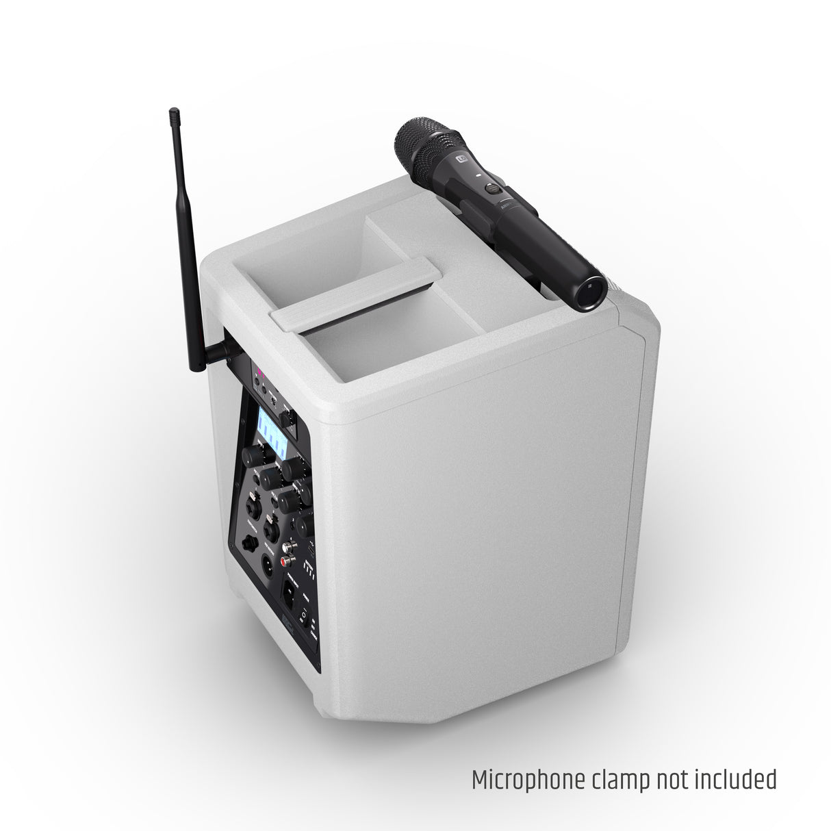 LD Systems ANNY® 8 HHD B8 W - Tragbarer batteriebetriebener Bluetooth® PA-Lautsprecher mit Mixer und 1x drahtlosem Handmikrofon, Reinweiß