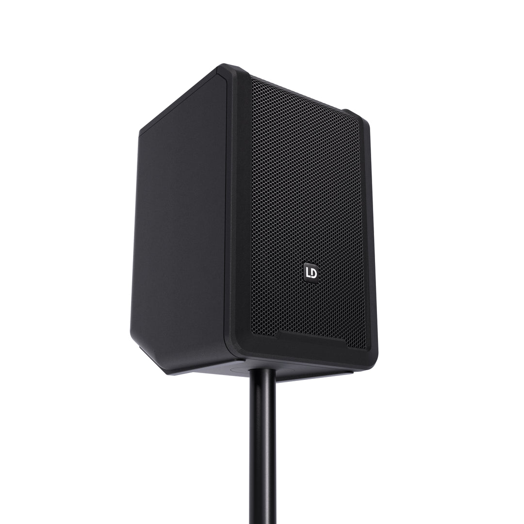 LD Systems ANNY® 8 HHD B8 - Tragbarer batteriebetriebener Bluetooth® PA-Lautsprecher mit Mixer und 1 x drahtlosem Handmikrofon, Stage Black