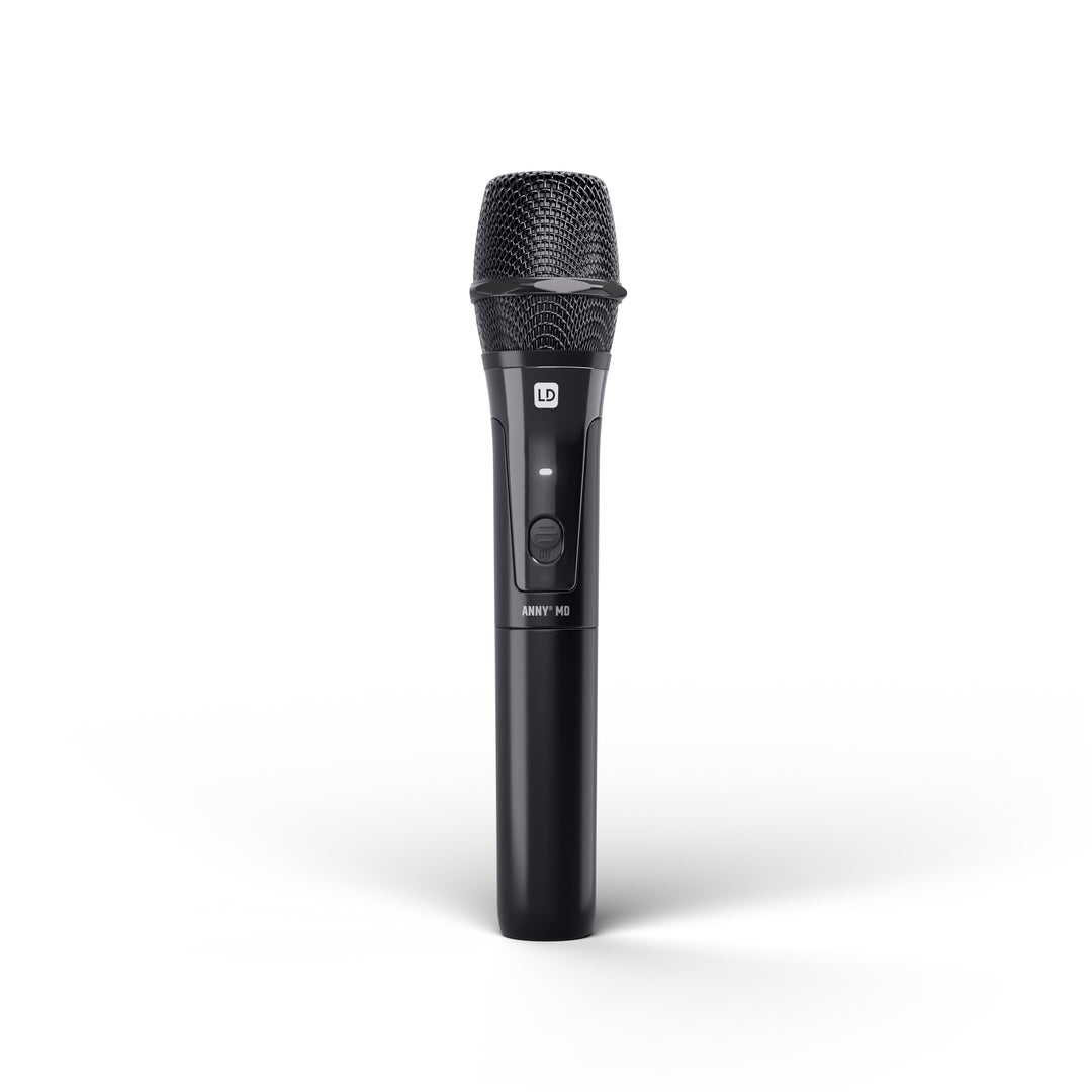 LD Systems ANNY® 8 HHD B8 - Tragbarer batteriebetriebener Bluetooth® PA-Lautsprecher mit Mixer und 1 x drahtlosem Handmikrofon, Stage Black