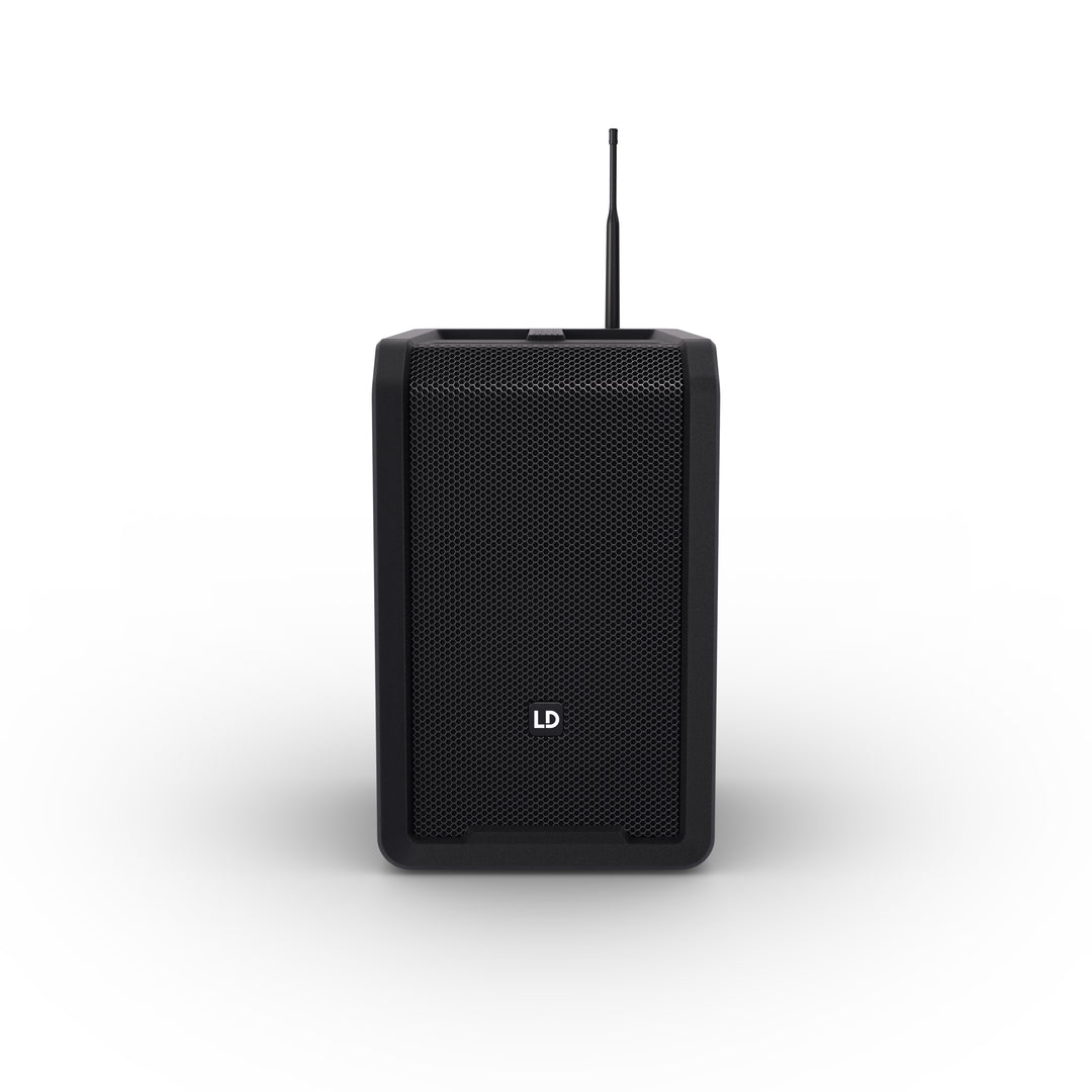 LD Systems ANNY® 8 HHD B8 - Tragbarer batteriebetriebener Bluetooth® PA-Lautsprecher mit Mixer und 1 x drahtlosem Handmikrofon, Stage Black