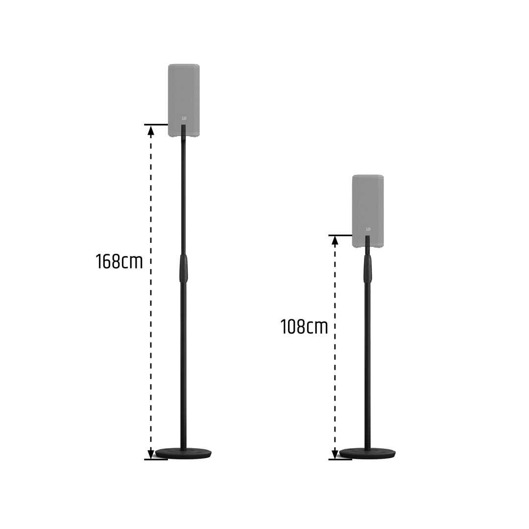 LD Systems DAVE 10 G4X STAND - Lautsprecherstativ mit Rundfuß für DAVE 10 G4X