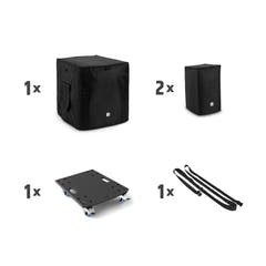 LD Systems DAVE 12 G4X BAG SET - Transportsatz mit Rollplatte und Schutzüberzug für DAVE 12 G4X
