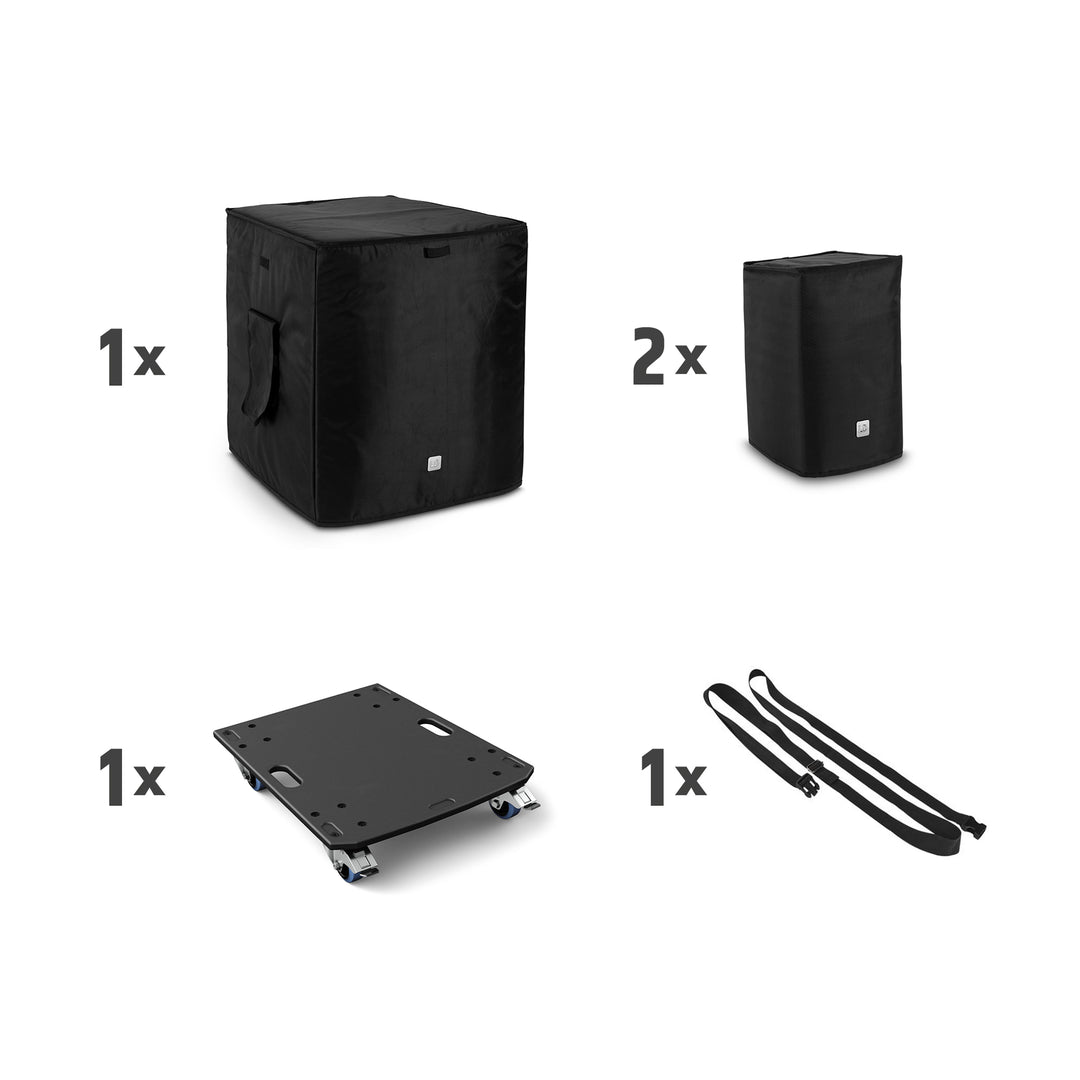 LD Systems DAVE 15 G4X BAG SET - Transportsatz mit Rollplatte und Schutzüberzug für DAVE 15 G4X