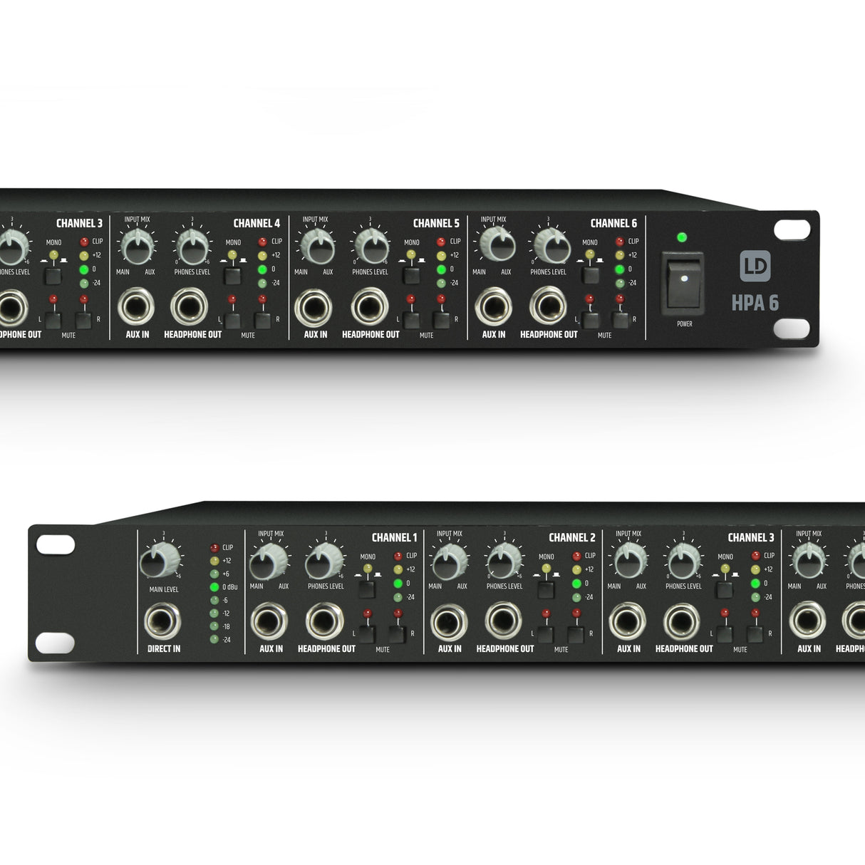 LD Systems HPA 6 - 19" 6-Kanal Kopfhörerverstärker