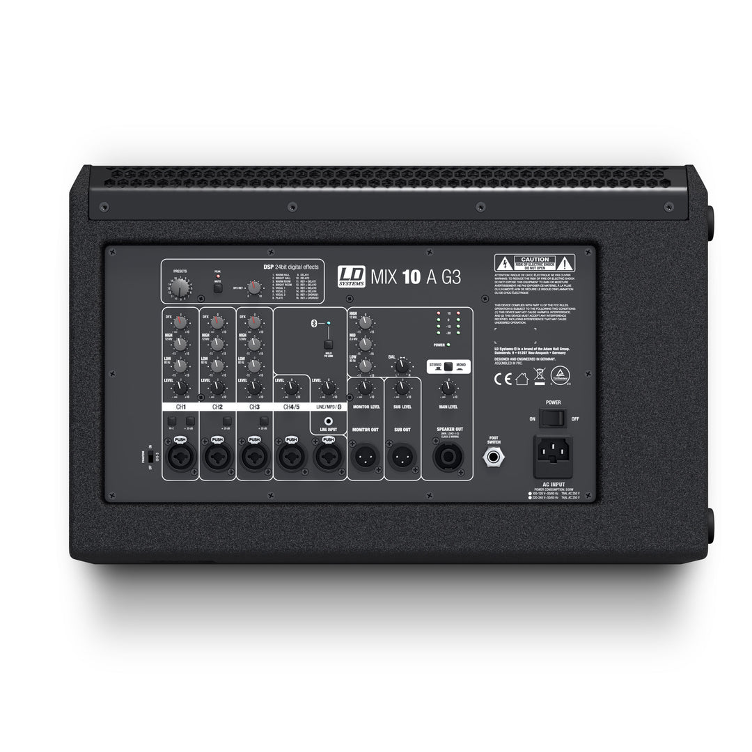 LD Systems MIX 10 A G3 - Aktiver 2-Wege-Lautsprecher mit integriertem 7-Kanal-Mixer