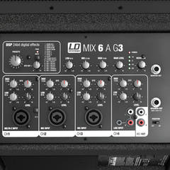 LD Systems MIX 6 A G3 - Aktiver 2-Wege-Lautsprecher mit integriertem 4-Kanal mixer