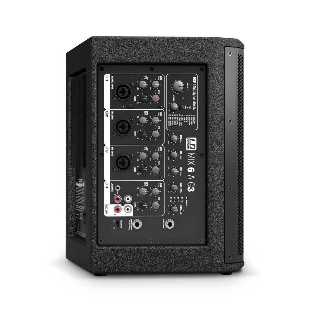 LD Systems MIX 6 A G3 - Aktiver 2-Wege-Lautsprecher mit integriertem 4-Kanal mixer