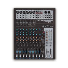 LD Systems VIBZ 12 DC - 12-Kanal Mischpult mit DFX und Kompressor